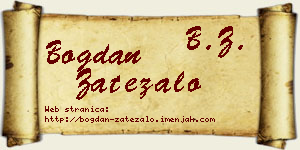 Bogdan Zatezalo vizit kartica